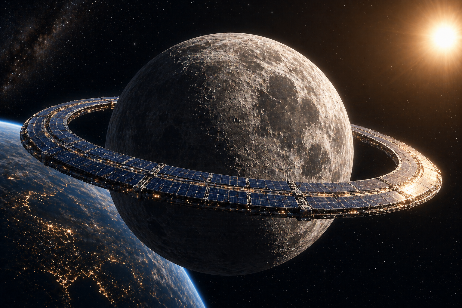 Luna Ring: El Colosal Anillo Solar de Japón para Garantizar la Energía Infinita 24/7